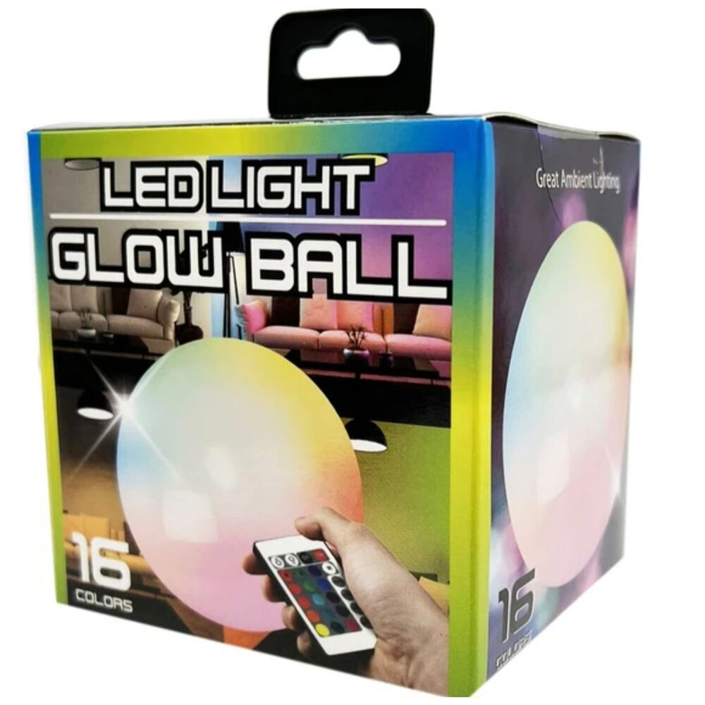 LED Light Glow Ball – 16-Color Remote-Controlled Mood Light